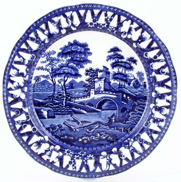 Plate pierced rim c1906